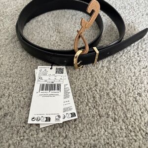 Mango black and gold belt